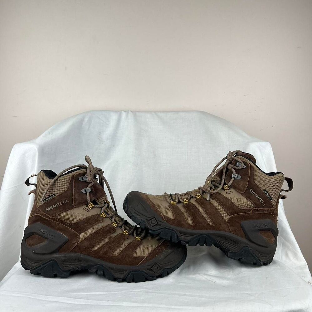 Merrell Strongbound Mid Waterproof Brown Hiking Boots Size US 8.5